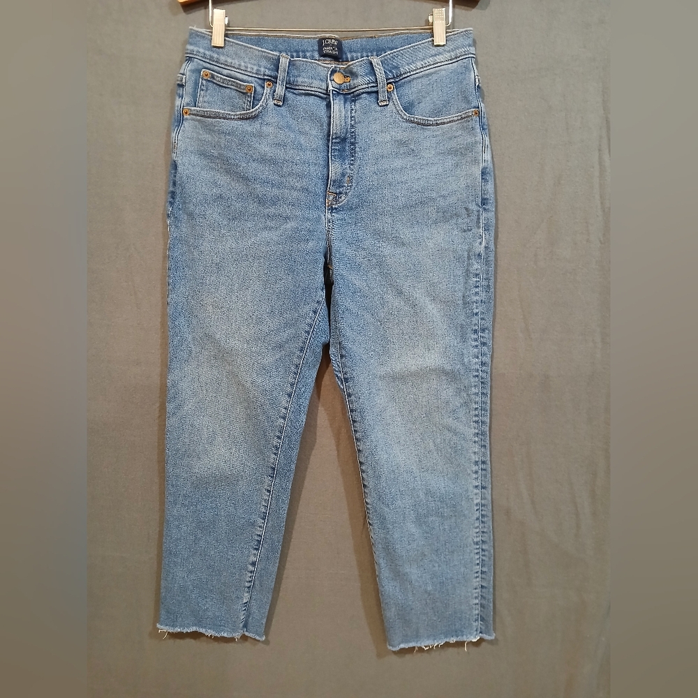 J. Crew Jeans Womens 31 Blue Essential Straight Denim Stretch